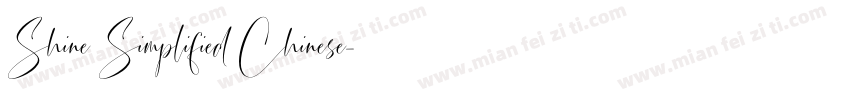 Shine Simplified Chinese字体转换
